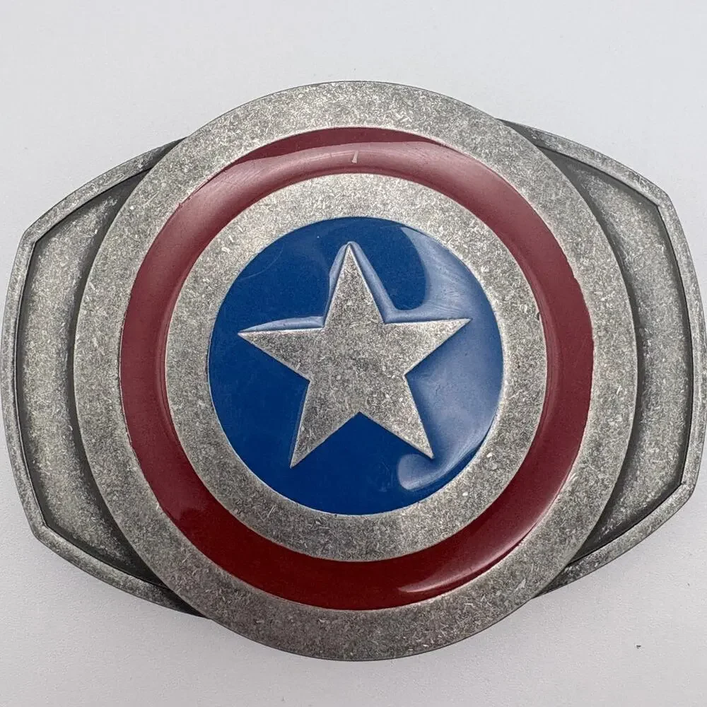 Captain American Silver-Tone Belt Buckle